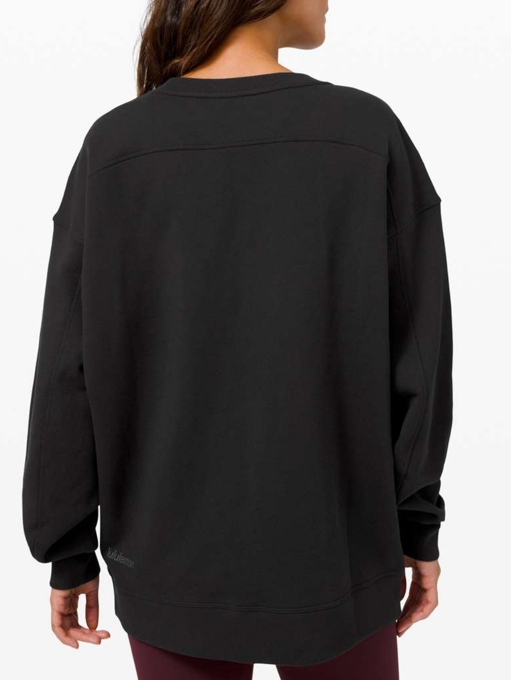 Lululemon Perfectly Oversized Crew Black No Size Fits Large Baggy Comfortable